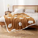 GobekUsa Cozy Flannel Blanket for Home Office - Double-Sided Knitted Sofa Cover & Quilt