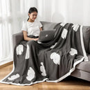 GobekUsa Cozy Flannel Blanket for Home Office - Double-Sided Knitted Sofa Cover & Quilt