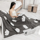 GobekUsa Cozy Flannel Blanket for Home Office - Double-Sided Knitted Sofa Cover & Quilt