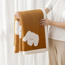 GobekUsa Cozy Flannel Blanket for Home Office - Double-Sided Knitted Sofa Cover & Quilt