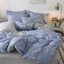 GobekUsa Cozy Flower Print Bedding Set: Brushed Cotton, Skin-Friendly, Soft, Thick, 4Pcs