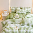 GobekUsa Cozy Flower Print Bedding Set: Brushed Cotton, Skin-Friendly, Soft, Thick, 4Pcs