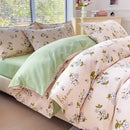GobekUsa Cozy Flower Print Bedding Set: Brushed Cotton, Skin-Friendly, Soft, Thick, 4Pcs