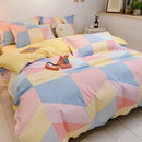 GobekUsa Cozy Flower Print Bedding Set: Brushed Cotton, Skin-Friendly, Soft, Thick, 4Pcs