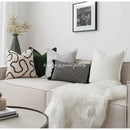 GobekUsa Cozy Green Handmade Pillow Cover 45x45cm - Nordic Fall Winter Home Decor