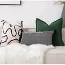 GobekUsa Cozy Green Handmade Pillow Cover 45x45cm - Nordic Fall Winter Home Decor