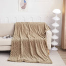 GobekUsa Cozy Jacquard Plush Blanket: Soft Winter Sofa Throw, Office Travel Nap Shawl