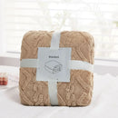GobekUsa Cozy Jacquard Plush Blanket: Soft Winter Sofa Throw, Office Travel Nap Shawl