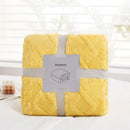 GobekUsa Cozy Jacquard Plush Blanket: Soft Winter Sofa Throw, Office Travel Nap Shawl