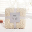 GobekUsa Cozy Jacquard Plush Blanket: Soft Winter Sofa Throw, Office Travel Nap Shawl