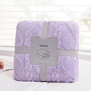 GobekUsa Cozy Jacquard Plush Blanket: Soft Winter Sofa Throw, Office Travel Nap Shawl