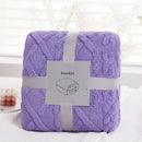 GobekUsa Cozy Jacquard Plush Blanket: Soft Winter Sofa Throw, Office Travel Nap Shawl