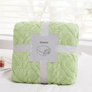 GobekUsa Cozy Jacquard Plush Blanket: Soft Winter Sofa Throw, Office Travel Nap Shawl