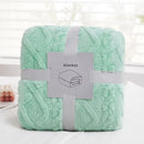 GobekUsa Cozy Jacquard Plush Blanket: Soft Winter Sofa Throw, Office Travel Nap Shawl