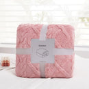 GobekUsa Cozy Jacquard Plush Blanket: Soft Winter Sofa Throw, Office Travel Nap Shawl