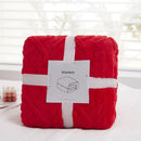 GobekUsa Cozy Jacquard Plush Blanket: Soft Winter Sofa Throw, Office Travel Nap Shawl