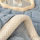 GobekUsa Cozy Jacquard Taffeta & Flannel Nap Blanket - Warm, Thick Comforter for Bedroom