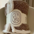 GobekUsa Cozy Jacquard Coral Fleece Blanket