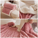 GobekUsa Cozy Jacquard Coral Fleece Blanket