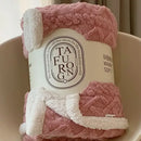 GobekUsa Cozy Jacquard Coral Fleece Blanket