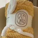 GobekUsa Cozy Jacquard Coral Fleece Blanket