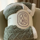 GobekUsa Cozy Jacquard Coral Fleece Blanket