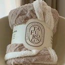 GobekUsa Cozy Jacquard Coral Fleece Blanket