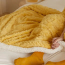 GobekUsa Cozy Jacquard Coral Fleece Blanket
