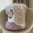 GobekUsa Cozy Jacquard Coral Fleece Blanket