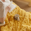 GobekUsa Cozy Jacquard Coral Fleece Blanket