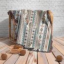 GobekUsa Cozy Nordic Camping Blanket and Sofa Cover – Boho Outdoor Line Blanket for Home and Hotel Decor