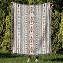 GobekUsa Cozy Nordic Camping Blanket and Sofa Cover – Boho Outdoor Line Blanket for Home and Hotel Decor