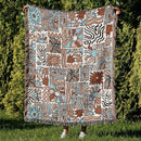 GobekUsa Cozy Nordic Camping Blanket and Sofa Cover – Boho Outdoor Line Blanket for Home and Hotel Decor