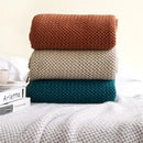 GobekUsa Cozy Nordic Knit Sofa Blanket with Tassels & Fleece Throw