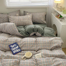 GobekUsa Cozy Nordic Plaid Bedding Set - Queen/King Size
