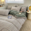 GobekUsa Cozy Nordic Plaid Bedding Set - Queen/King Size