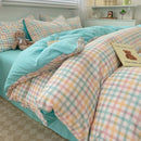 GobekUsa Cozy Nordic Plaid Bedding Set - Queen/King Size
