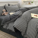 GobekUsa Cozy Nordic Plaid Bedding Set - Queen/King Size