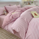 GobekUsa Cozy Nordic Plaid Bedding Set - Queen/King Size