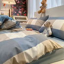 GobekUsa Cozy Plaid Duvet Cover | Simple Nordic Comforter Cover | Non-Fading Washed Cotton Bedding