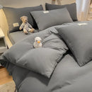 GobekUsa Cozy Plaid Duvet Cover | Simple Nordic Comforter Cover | Non-Fading Washed Cotton Bedding