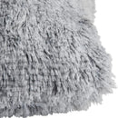 Cozy plush fur cushion cover white & grey living room pillowcase by Decorbites