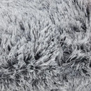 Cozy plush fur cushion cover white & grey living room pillowcase by Decorbites
