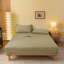 GobekUsa Cozy Solid Color Fitted Sheet - All Seasons Mattress Cover