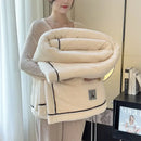 GobekUsa Cozy Striped Knitted Velvet Blanket