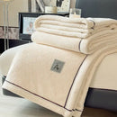 GobekUsa Cozy Striped Knitted Velvet Blanket