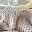 GobekUsa Cozy Striped Knitted Velvet Blanket