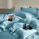 GobekUsa Cozy Velvet Lace Bedding Set: Duvet Cover, Sheet, Pillowcases - 4Pcs Warm & Stylish