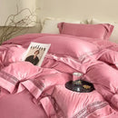 GobekUsa Cozy Velvet Lace Bedding Set: Duvet Cover, Sheet, Pillowcases - 4Pcs Warm & Stylish