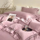 GobekUsa Cozy Velvet Lace Bedding Set: Duvet Cover, Sheet, Pillowcases - 4Pcs Warm & Stylish